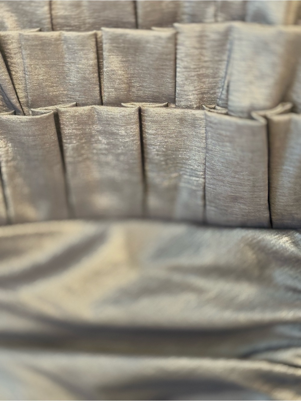 Cache Strapless Metallic Silver Ruched Cocktail Dress - Picture 2 of 7
